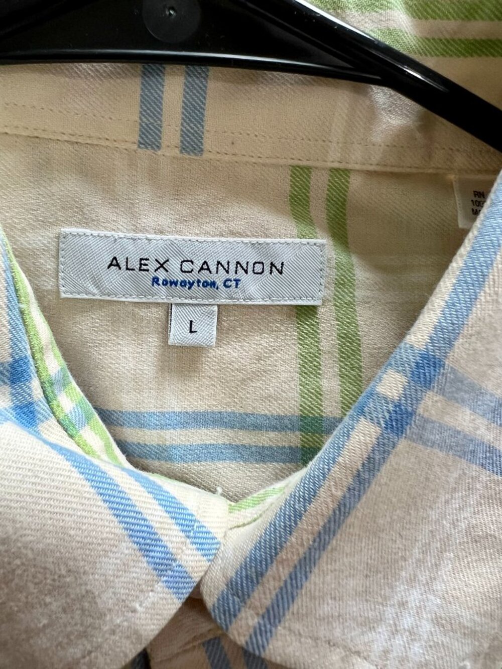 Mens Alex Cannon Plaid Long Sleeve Shirt